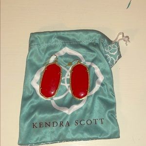 Kendra Scott large Elle earrings red